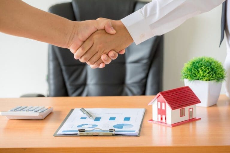 General Liability 5 hands agent client shaking hands after signed contract buy new apartment